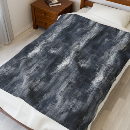 Cozy Velveteen Plush Blanket for Home Decor, Gift for Homeowners, Soft Blanket for Cuddling, Wedding Present, Lounge Blanket