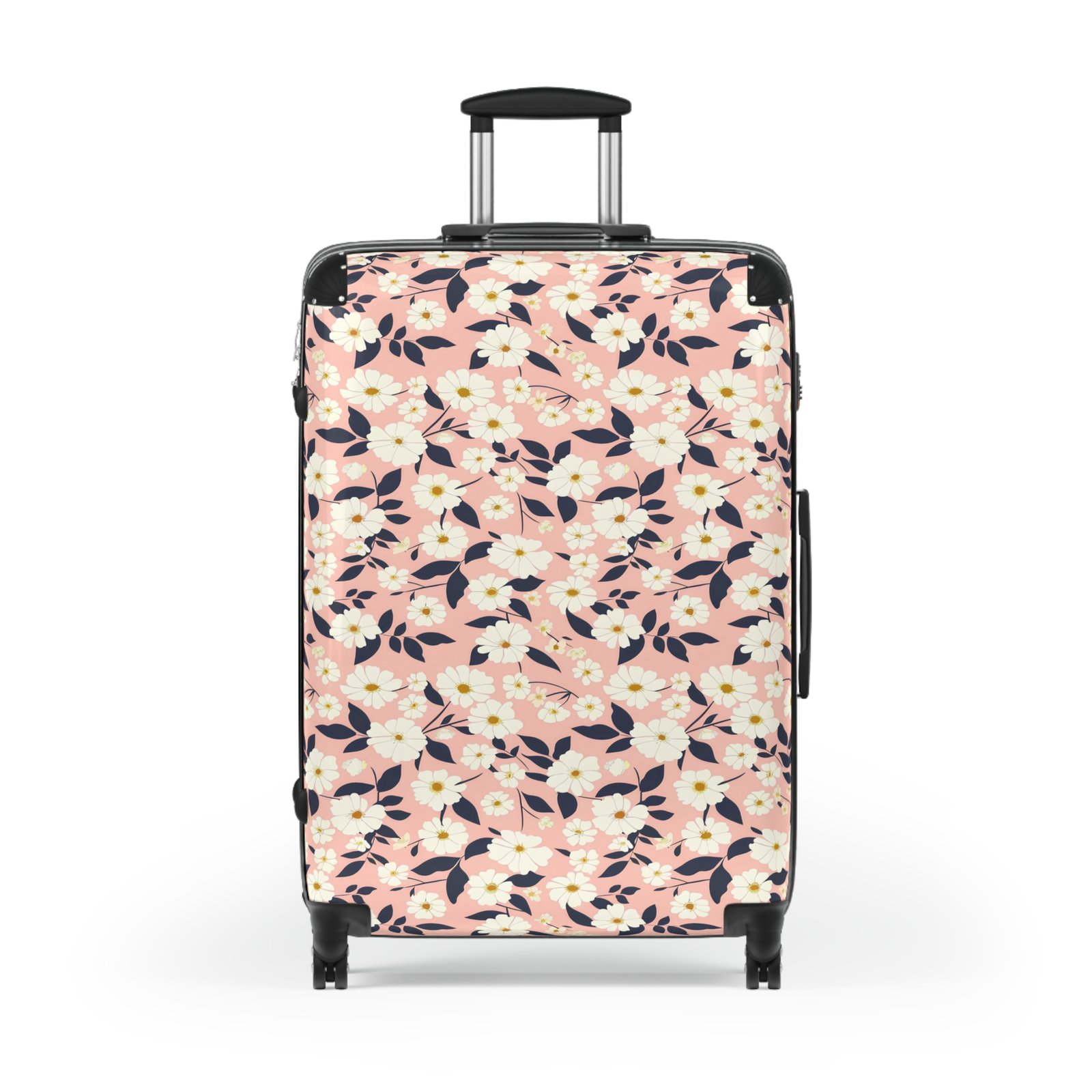 Flower Print Suitcase - Stylish Luggage for Traveling, Floral Luggage Case, Travel Accessory, Vacation Bag, Perfect for Holiday Trips - Image 9
