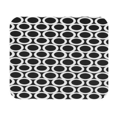 Chic Modern Rectangle Mouse Pad, Office Desk Decor, Black and White Design, Computer Accessory, Gift for Her, Minimalist Style