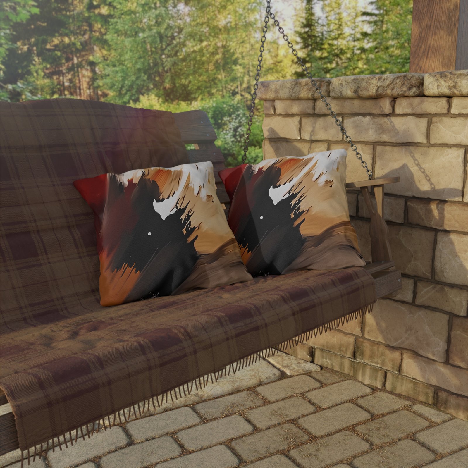 Abstract Bohemian Outdoor Pillows - Modern Decorative Cushions for Patio, Garden, Home Decor, Cozy Vibes, Gift Ideas - Image 12