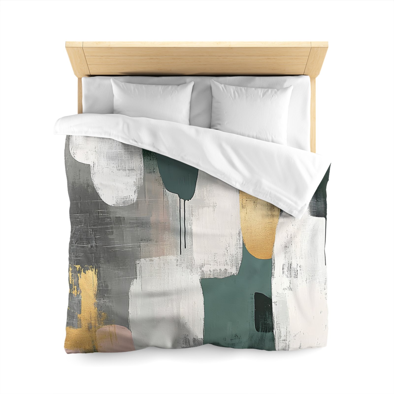 Chic Abstract Microfiber Duvet Cover, Modern Bedding, Minimalist Decor, Cozy Bedroom, Contemporary Design, Home Makeover - Image 11