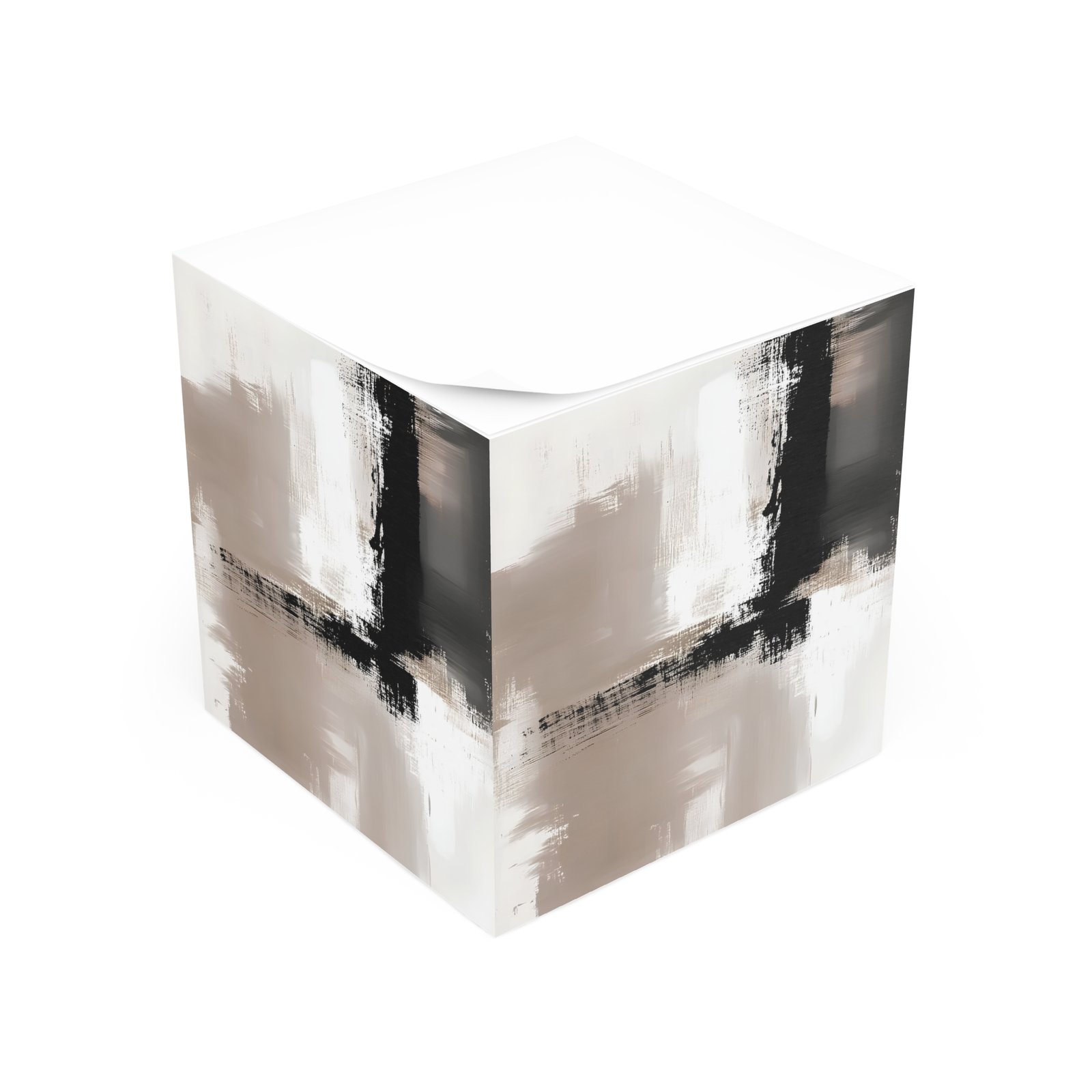 Elegant Abstract Note Cube, Modern Desk Accessory, Office Decor, Gift for Writers, Minimalist Home Office, Stylish Stationery - Image 2