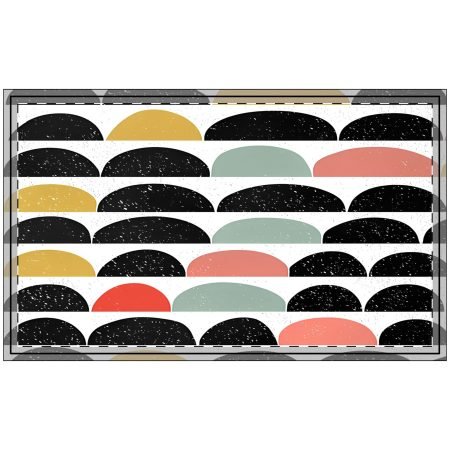 Modern Geometric Polyester Doormat – Stylish Entryway Decor, Housewarming Gift, Door Mat, Indoor/Outdoor Rug, Minimalist Home Accent