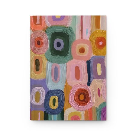 Colorful Abstract Hardcover Journal, Artistic Notebook for Writers, Gift for Creatives, Unique Journal for Sketching, Vibrant Diary