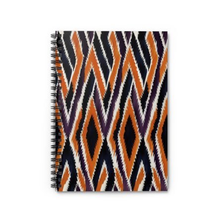 Vibrant Geometric Spiral Notebook - Ruled Lines, Journaling, Note Taking, Gift for Writers, School Supplies, Fall Decor