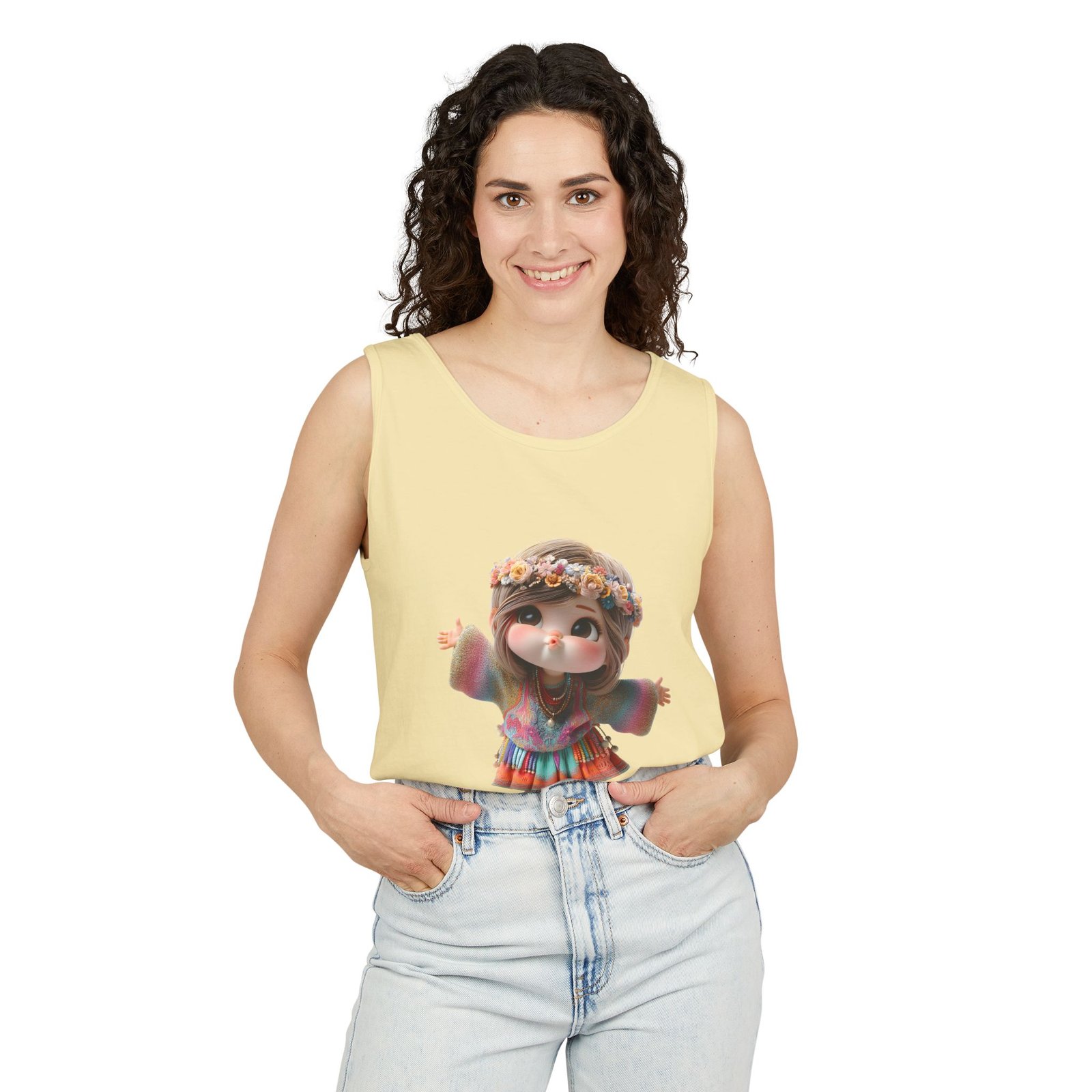 Vibrant Graphic Tank Top with MAP Design, Casual Summer Wear, Gift for Music Lovers, Festival Outfits, Feminine Style - Image 27