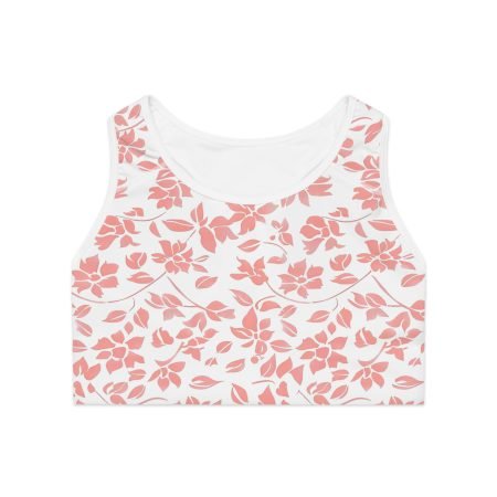 Floral Sports Bra for Active Comfort, Fitness Top, Workout Gear, Gym Wear, Athleisure