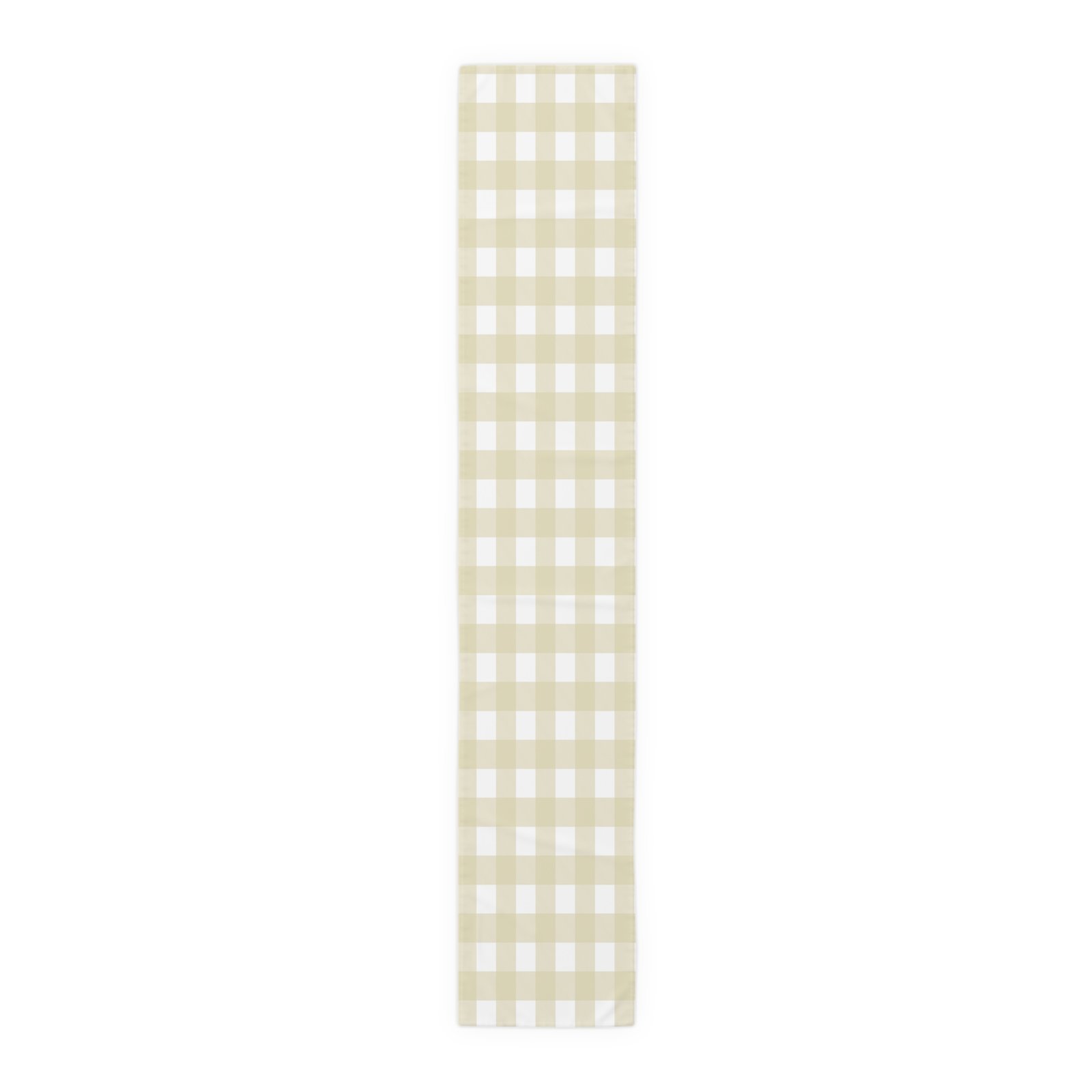 Neutral Gingham Table Runner, Cotton & Poly, Farmhouse Decor, Elegant Dining, Holiday Gatherings, Kitchen Table Centerpiece - Image 9