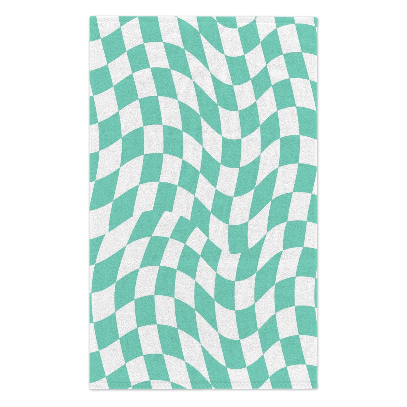 Wavy Checkered Rally Towel, Vibrant Game Day Towel, Picnic Essential, Poolside Accessory, Sports Team Towel, Fun Summer Gift