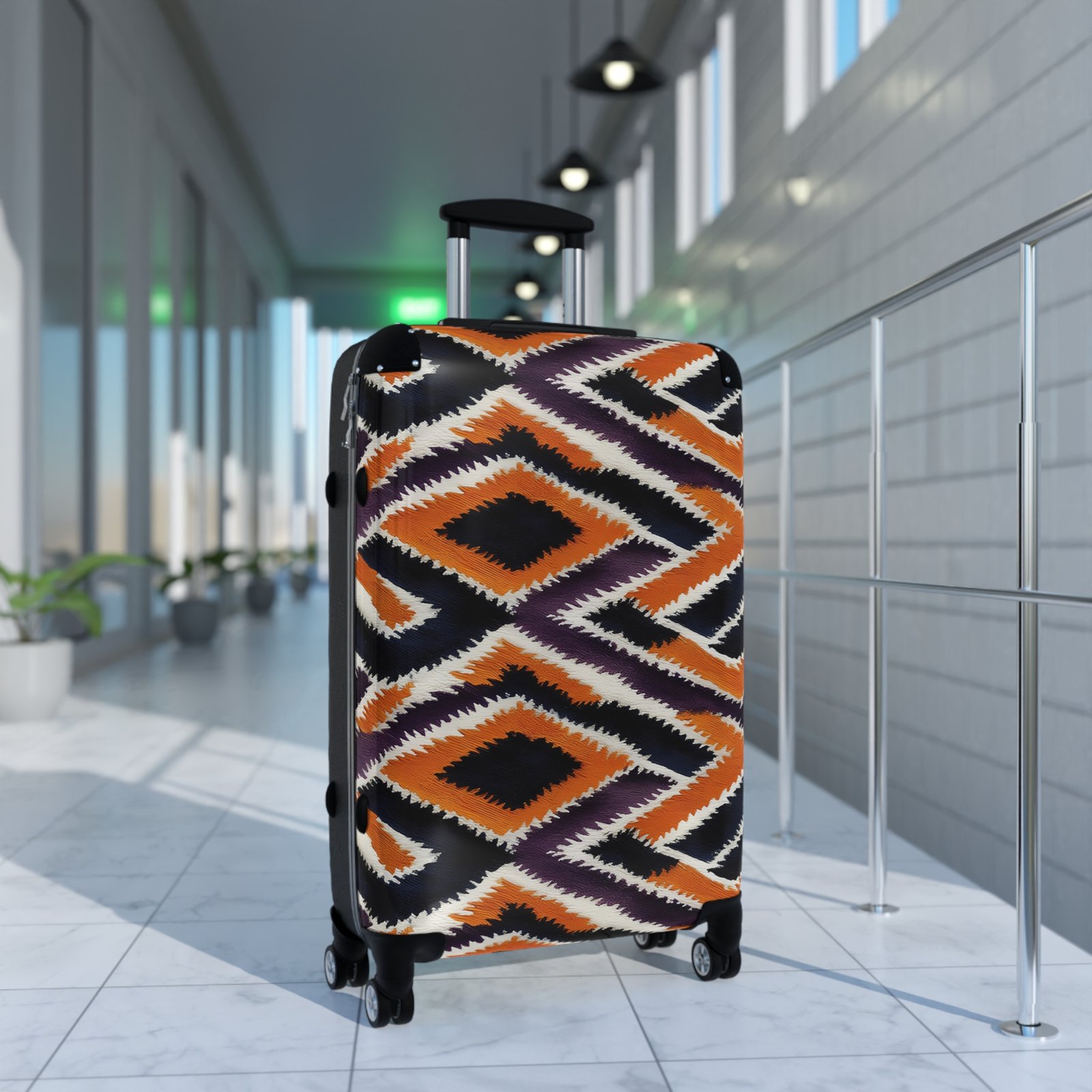 Patterned Suitcase for Stylish Travelers, Carry-On Luggage, Trendy Travel Bag, Unique Travel Gear, Vacation Essentials, Gift for Adventurers - Image 7