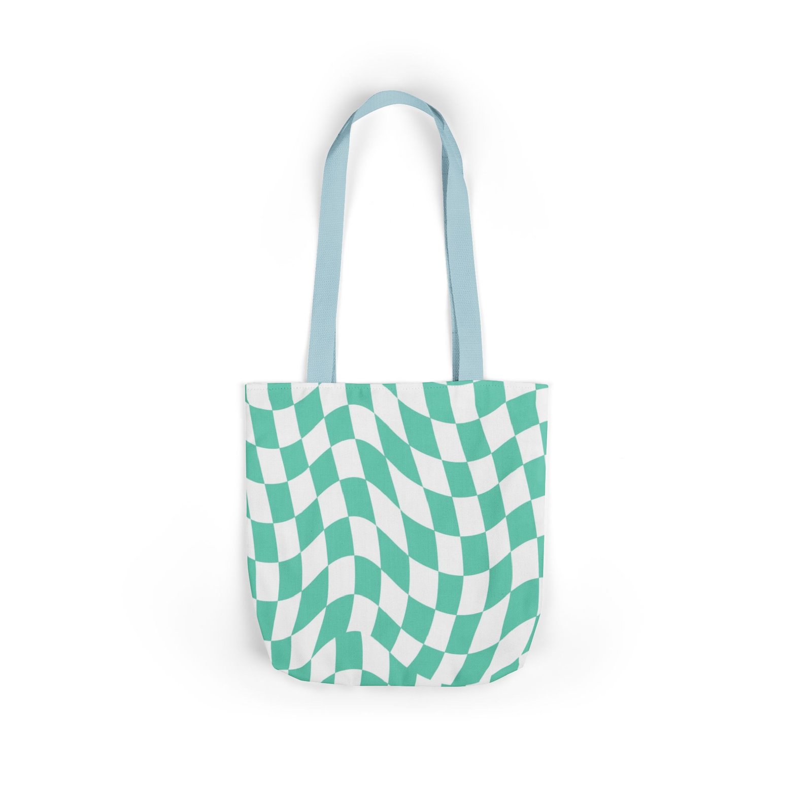 Trendy Checkered Canvas Tote Bag with 5-Color Straps, Eco-Friendly Shopping Bag, Stylish Beach Bag, Fashionable Gym Tote, Unique Gift Idea - Image 12