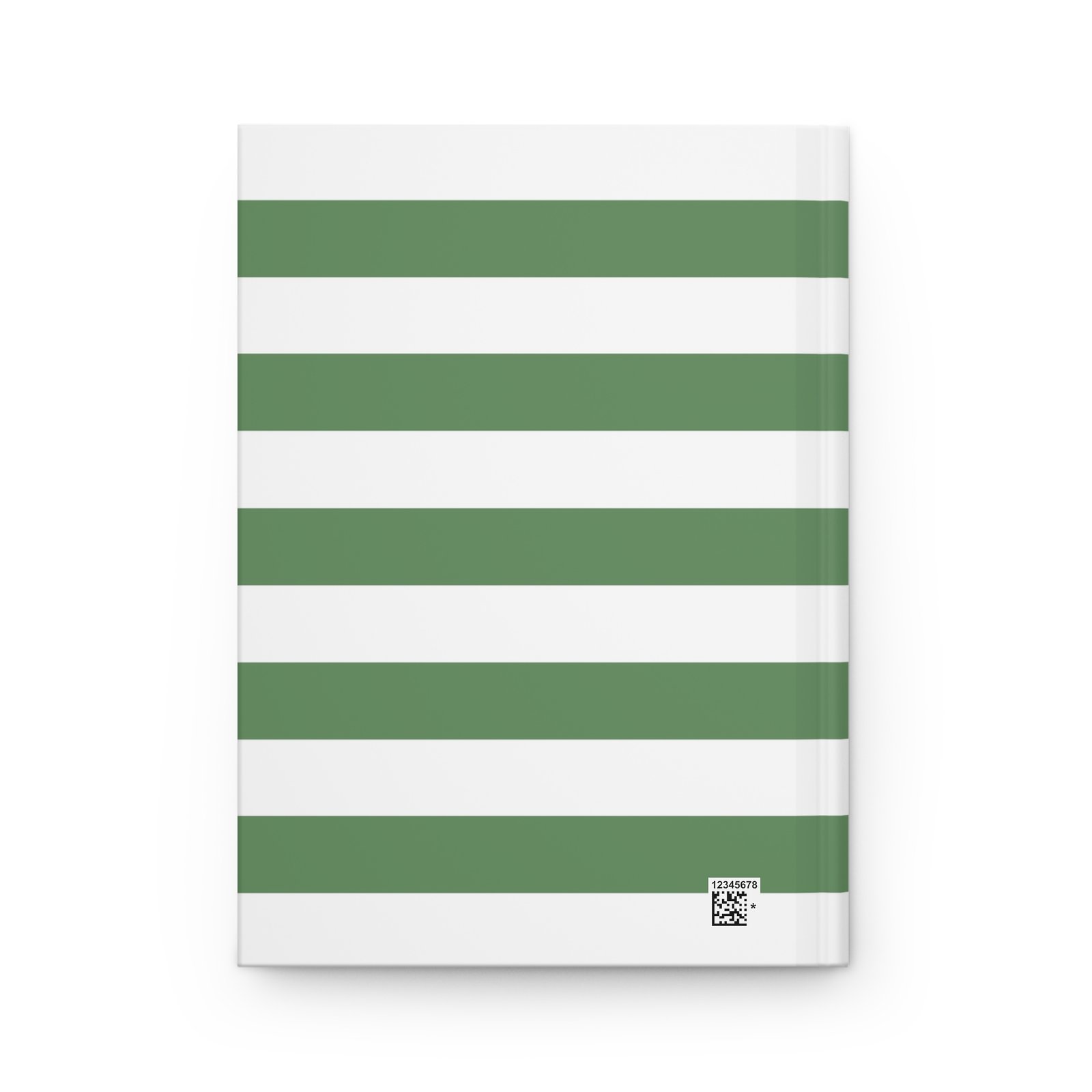 Stylish Hardcover Journal, Elegant Green Striped Notebook for Writing, Gift for Students, Journal for Reflection, Eco-Friendly Diary - Image 2