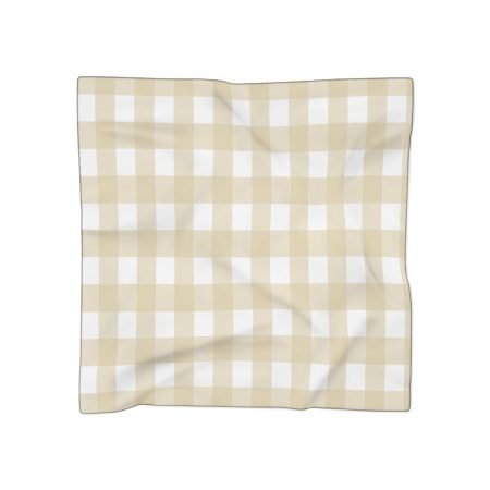 Elegant Checkered Poly Scarf, Versatile Fashion Accessory for Every Season, Perfect Gift for Her, Chic Outfit Layering, Comfort and Style