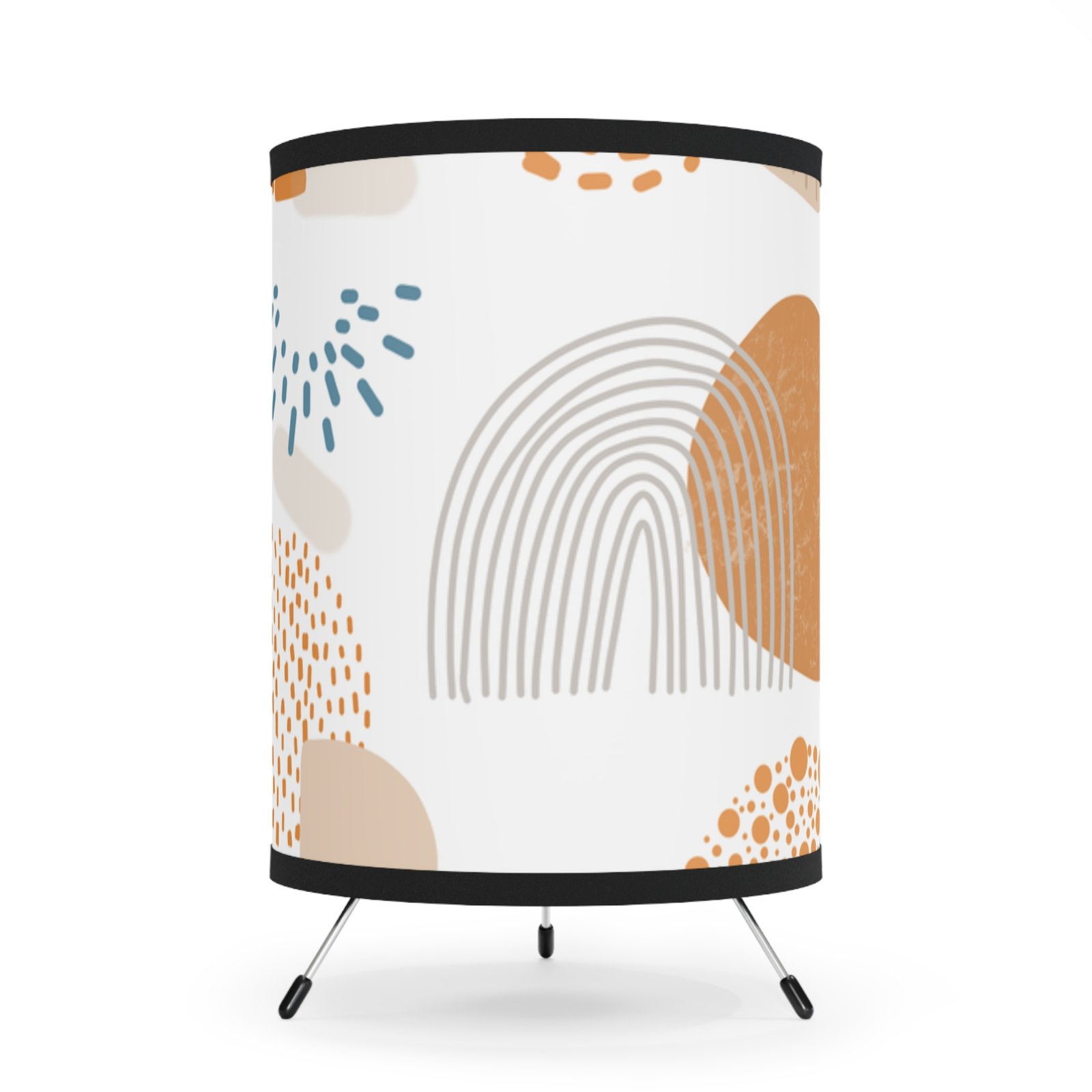 Chic Tripod Lamp | Modern Home Decor, Boho Lighting, Unique Gift, Art-Printed Shade, Living Room Accent
