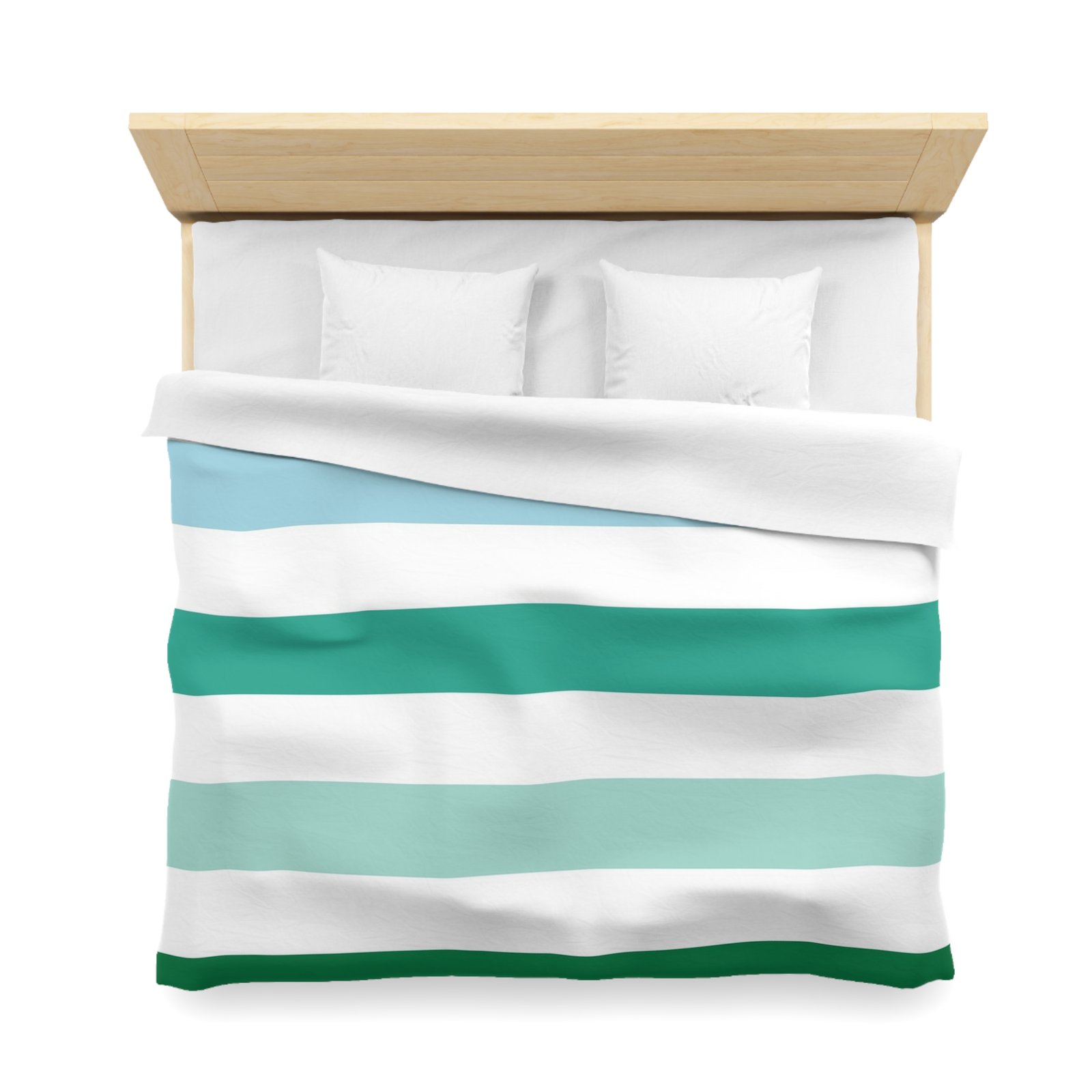 Coastal Striped Microfiber Duvet Cover | Soft Bedding for Beach Lovers | Summer Home Decor | Gift for Coastal Home | Bed Linens - Image 17