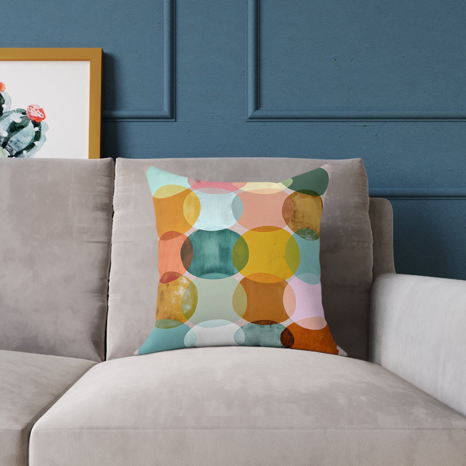 Colorful Geometric Throw Pillow | Decorative Cushion, Modern Home Decor, Living Room Accent, Gift Idea - Image 3