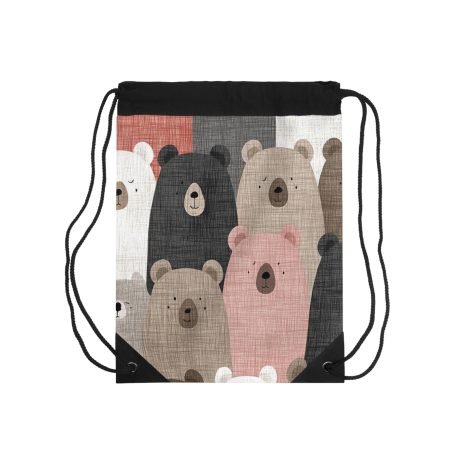 Cute Bear Drawstring Bag for Kids, Animal Lovers Backpack, Perfect Gift for Birthdays, Camp, and Outdoor Adventures