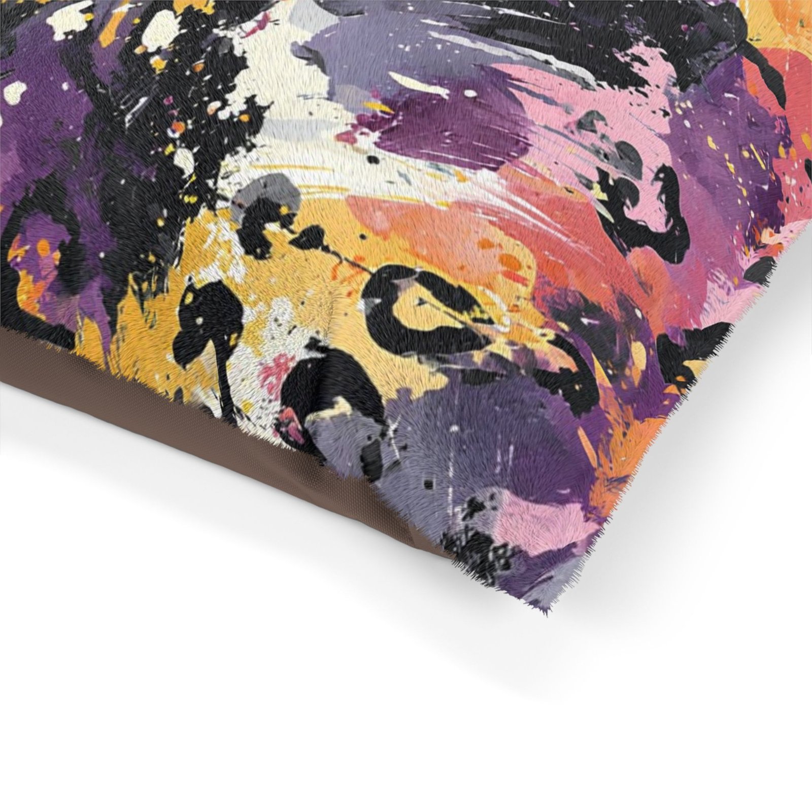 Colorful Leopard Print Pet Bed, Cozy Dog Bed, Stylish Cat Bed, Vibrant Animal Bedding, Unique Pet Decor - Image 2