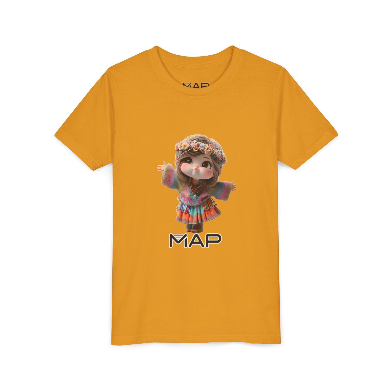 Youth Short Sleeve Tee with 'MAP' Graphic, Fun Kids Tee, Gift for Birthdays, Summer Wear, Festival Outfit, Playful Shirt - Image 23