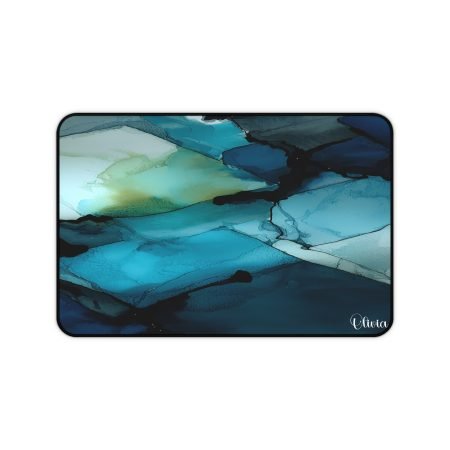 Ocean-Inspired Desk Mat | Abstract Watercolor Decor, Office Accessories, Gamer Pad,  Home Office Essentials