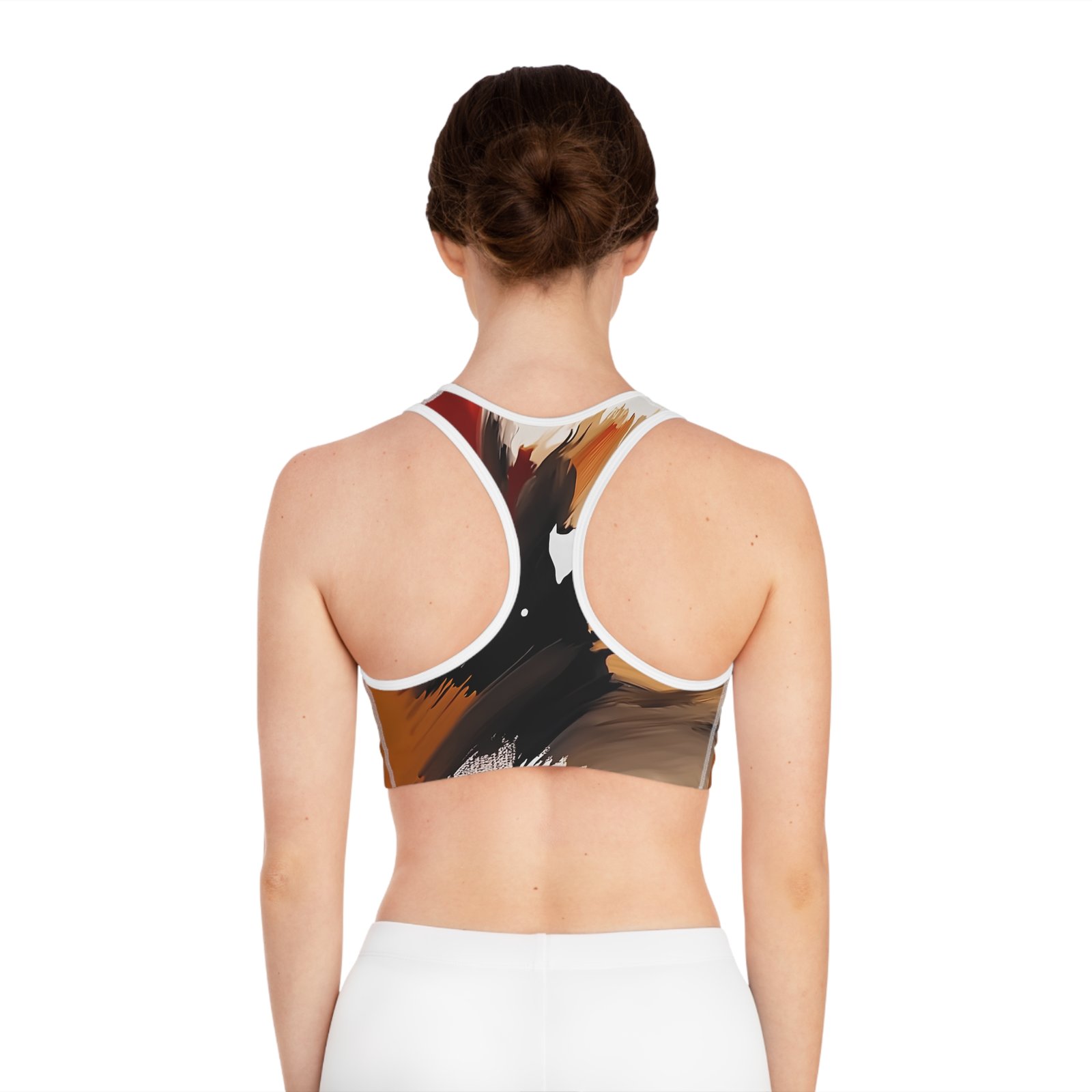 Abstract Art Sports Bra, Stylish Workout Bra, Comfortable Activewear, Fitness Essentials, Athletic Top, Trendy Gym Wear - Image 4