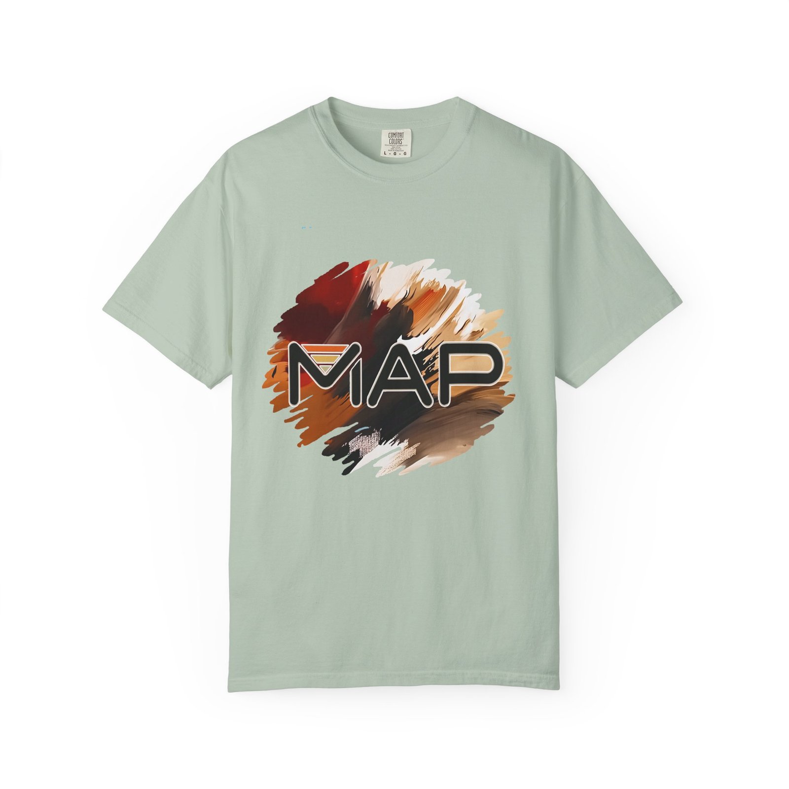 Garment-Dyed T-Shirt with Abstract Map Design, Casual Tee for Travel Lovers, Unisex Fashion, Perfect Gift for Adventurers, Graphic Tee - Image 29