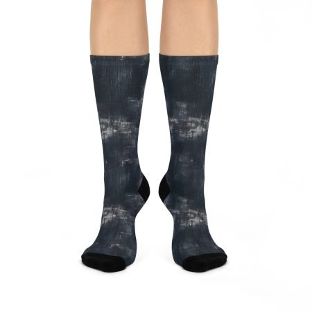 Cozy Abstract Cushioned Crew Socks - Stylish Comfort for Everyday Wear, Great for Gifting, Lounge, and Casual Outfits