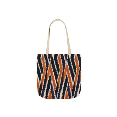 Chic Geometric Canvas Tote Bag, Stylish Eco-Friendly Shopping Bag, Everyday Tote, Beach Bag, Gift for Her, 5-Color Straps