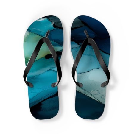 Ocean-Inspired Flip Flops, Beach Sandals, Summer Footwear, Vacation Essentials, Poolside Shoes