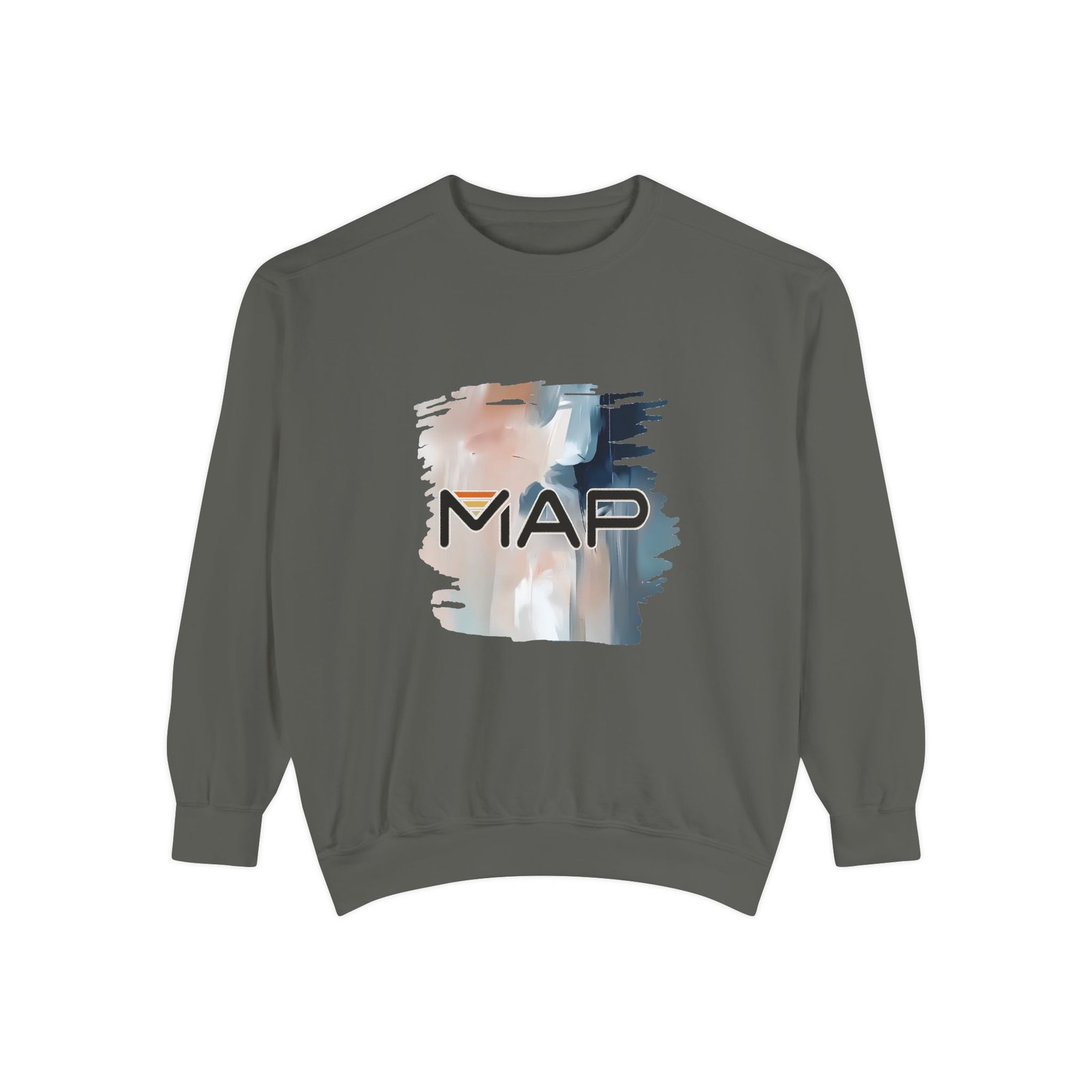 Map-Inspired Unisex Garment-Dyed Sweatshirt | Cozy Casual Wear, Perfect for Travel, Gift for Map Lovers, Fall Fashion, Unisex Sweaters - Image 9