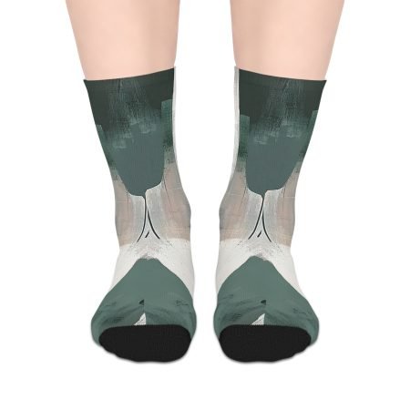 Abstract Art Mid-Length Socks | Cozy Footwear, Gift for Her, Stylish Accessories, Unique Design, Home Comforts