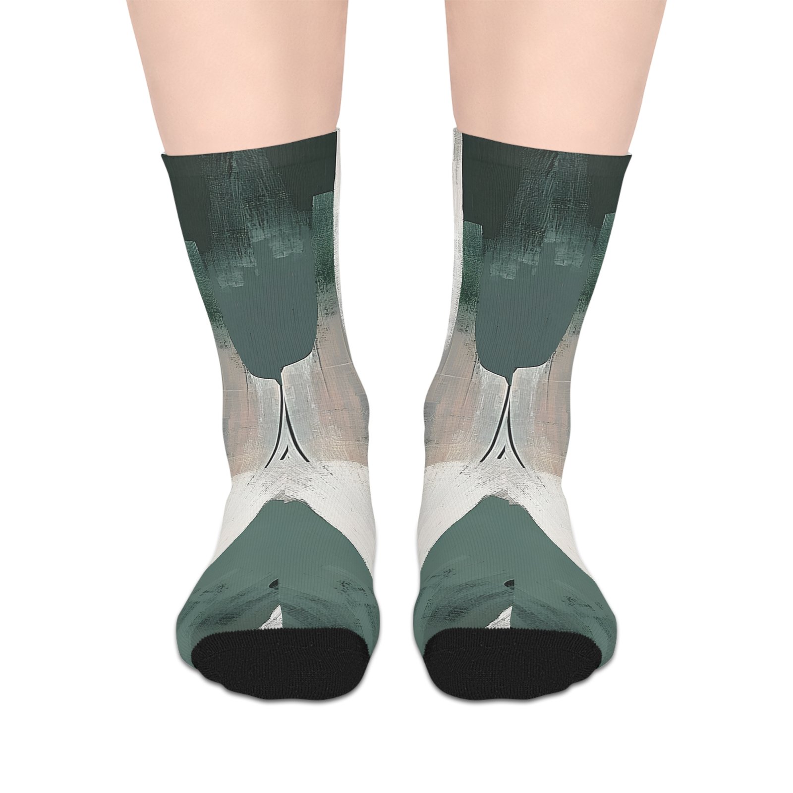 Abstract Art Mid-Length Socks | Cozy Footwear, Gift for Her, Stylish Accessories, Unique Design, Home Comforts