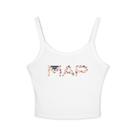 Map Design Women's Spaghetti Strap Tank Top, Summer Fashion, Casual Wear, Travel Outfit, Gift Idea, Beach Vibes