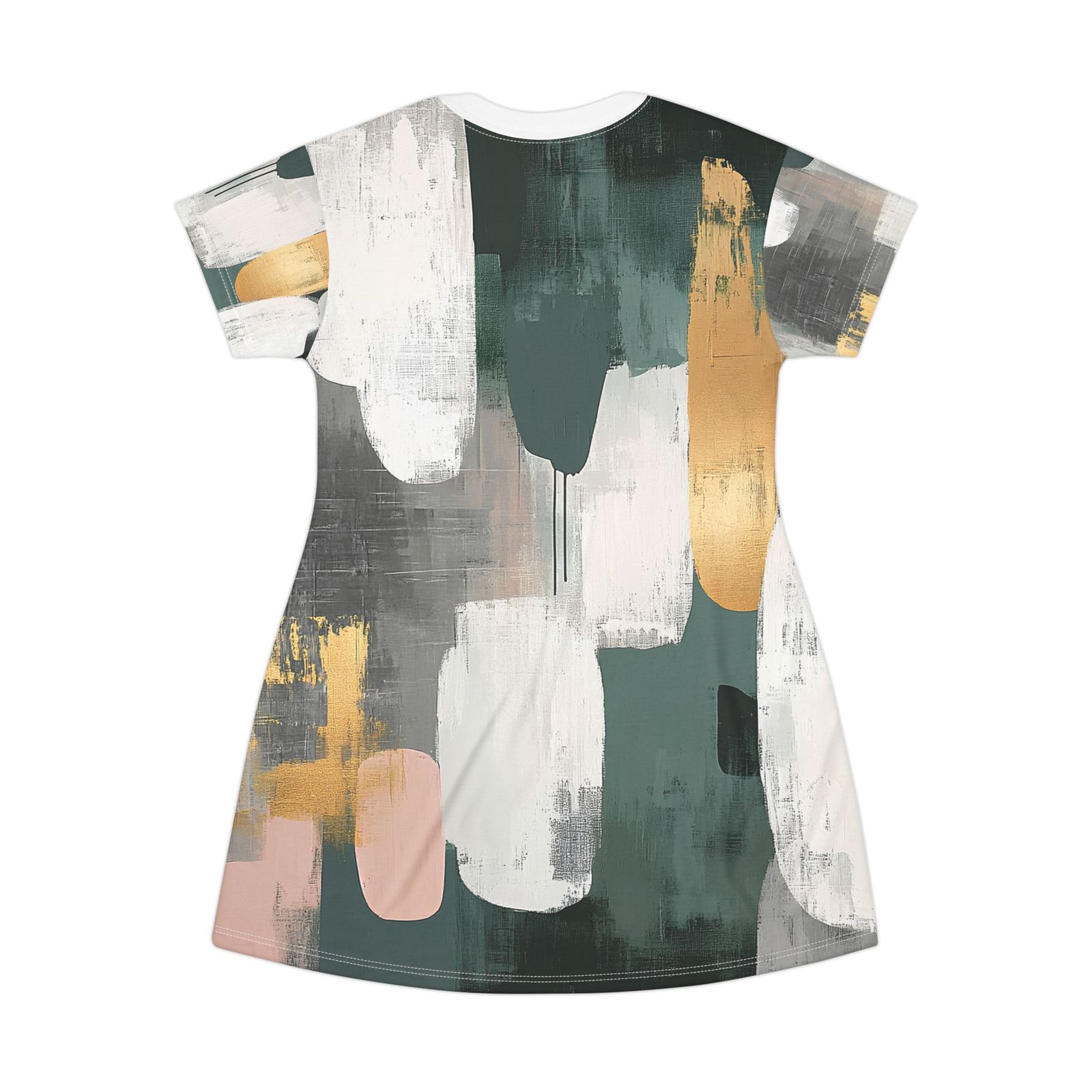 Painted Vibes T-Shirt Dress | Casual Chic Dress, Beach Cover-Up, Everyday Wear, Art-Inspired Fashion, Gift for Her - Image 2