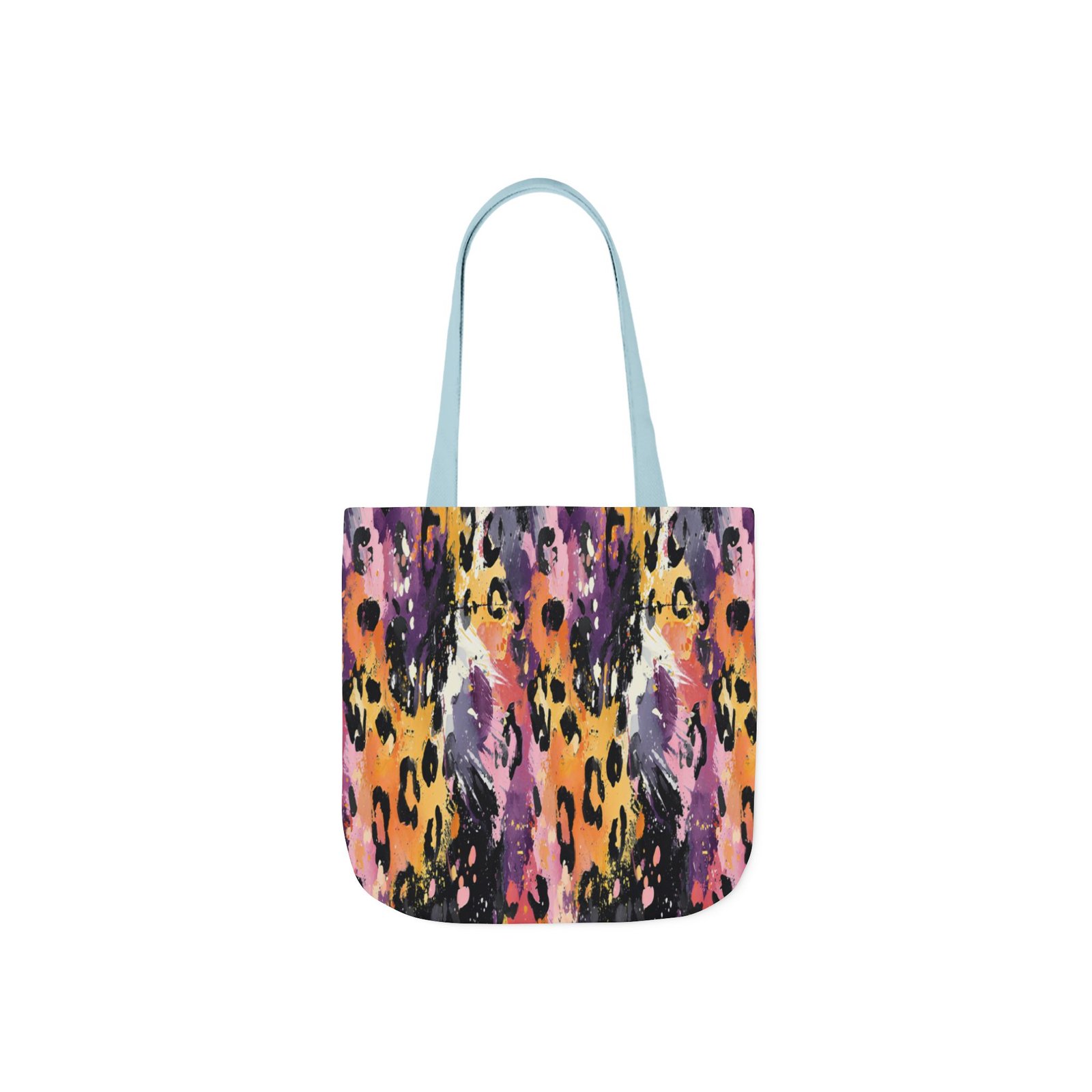 Vibrant Leopard Print Canvas Tote Bag, Colorful Shopping Bag, Stylish Everyday Tote, Eco-Friendly Gift, Beach or Grocery Bag - Image 11