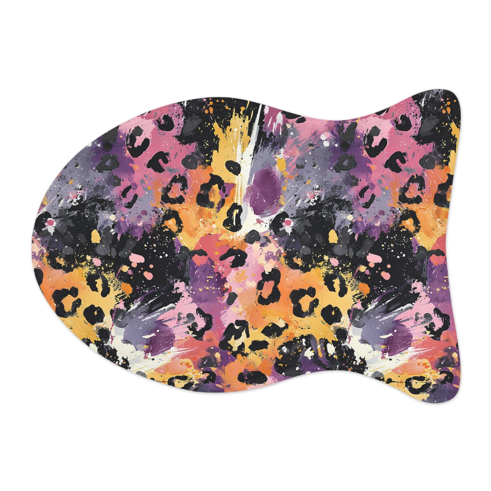 Colorful Leopard Print Pet Feeding Mats, Cat and Dog Bowl Mats, Non-Slip Feeding Pads, Pet Accessories for Home, Gifts for Animal Lovers - Image 9