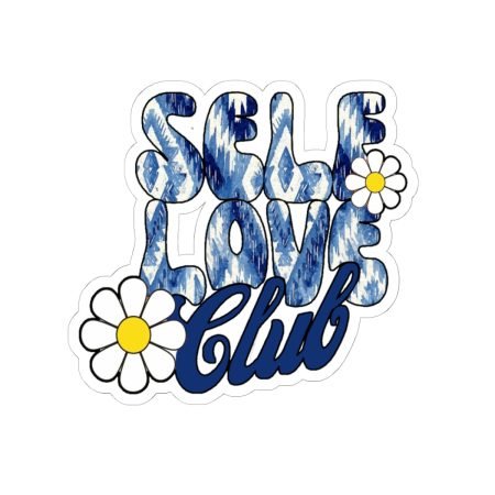 Self Love Club Stickers, Inspirational Decals, Positive Affirmation Stickers, Flower Stickers, Aesthetic Vinyl Decor, Gift for Friends