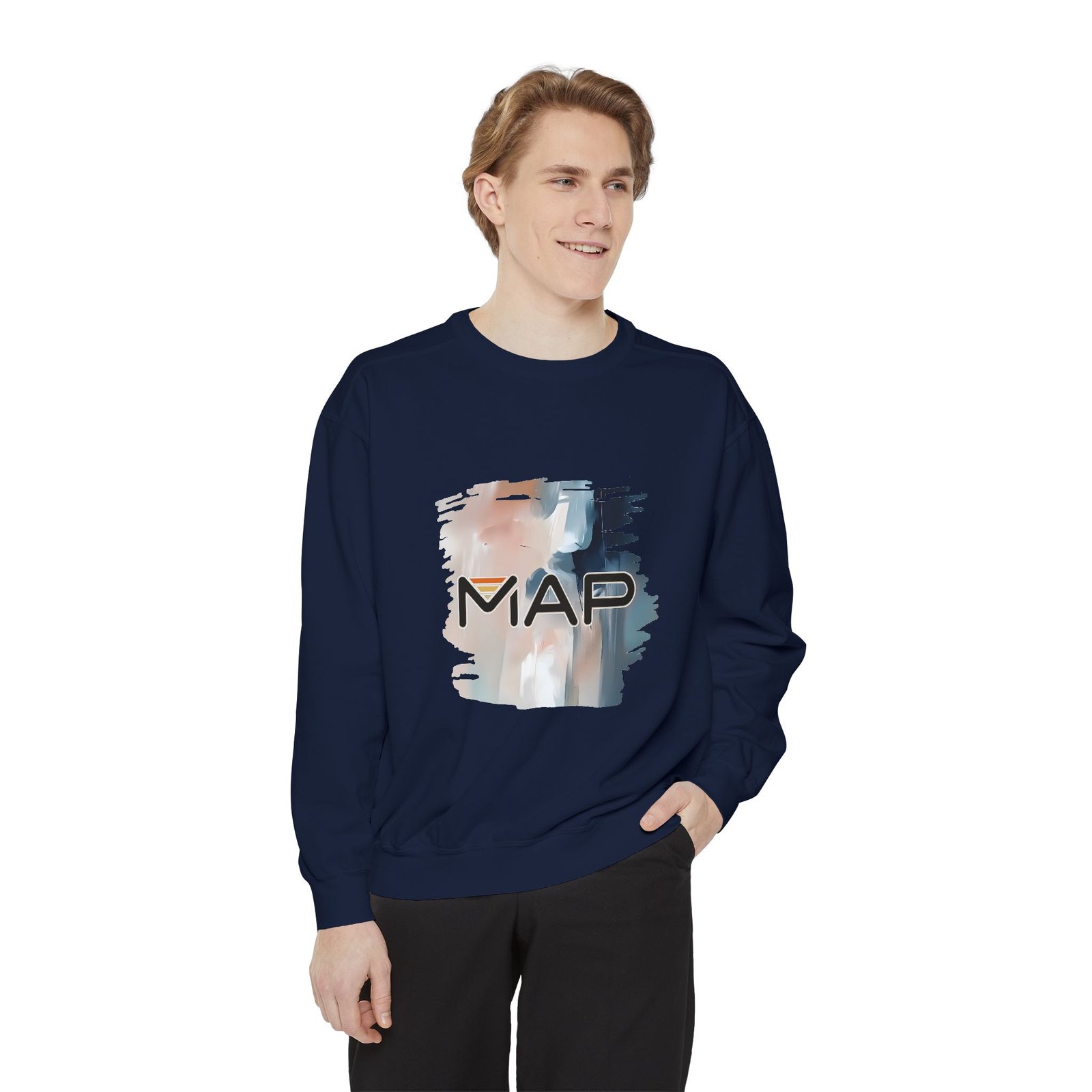 Map-Inspired Unisex Garment-Dyed Sweatshirt | Cozy Casual Wear, Perfect for Travel, Gift for Map Lovers, Fall Fashion, Unisex Sweaters - Image 39