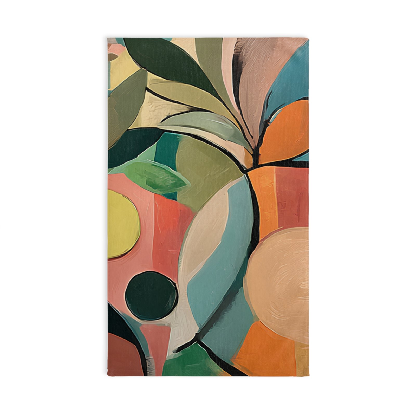 Colorful Abstract Hand Towel, Decorative Kitchen Towel, Modern Art Towel, Gift for Home Decor, Eco-Friendly Bath Towel