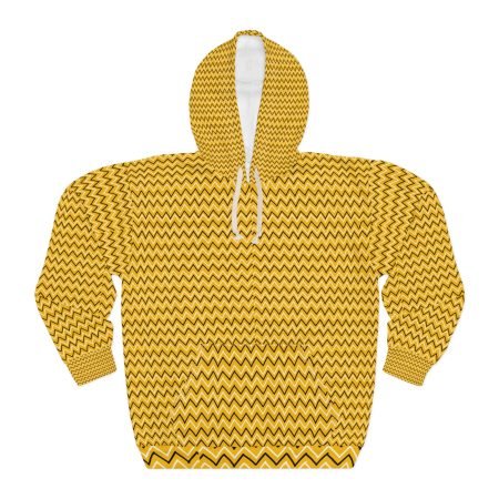 Cozy Zigzag Pattern Unisex Pullover Hoodie, Warm Layer, Casual Wear, Chill Days, Fall Essentials, Unique Gift Idea