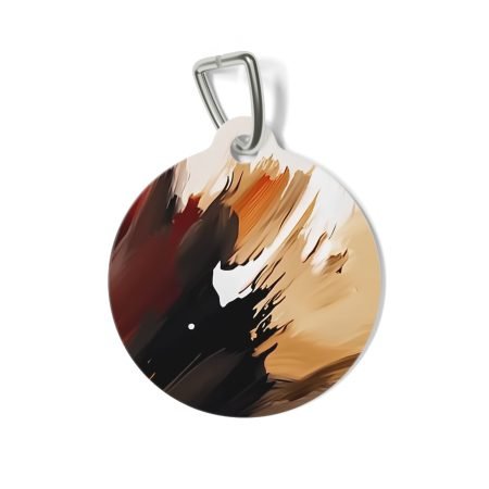 Abstract Art Pet Tag, Personalized Dog Tag, Stylish Cat Tag, Unique Pet ID Tag, Pet Accessory Gift