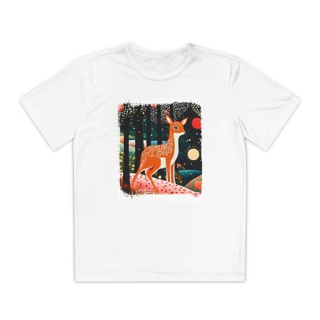 Youth Nature Tee, Nature T-Shirt, Kids Wildlife Shirt, Animal Graphic Tee, Deer Print Youth Tee, Outdoor Adventure Shirt
