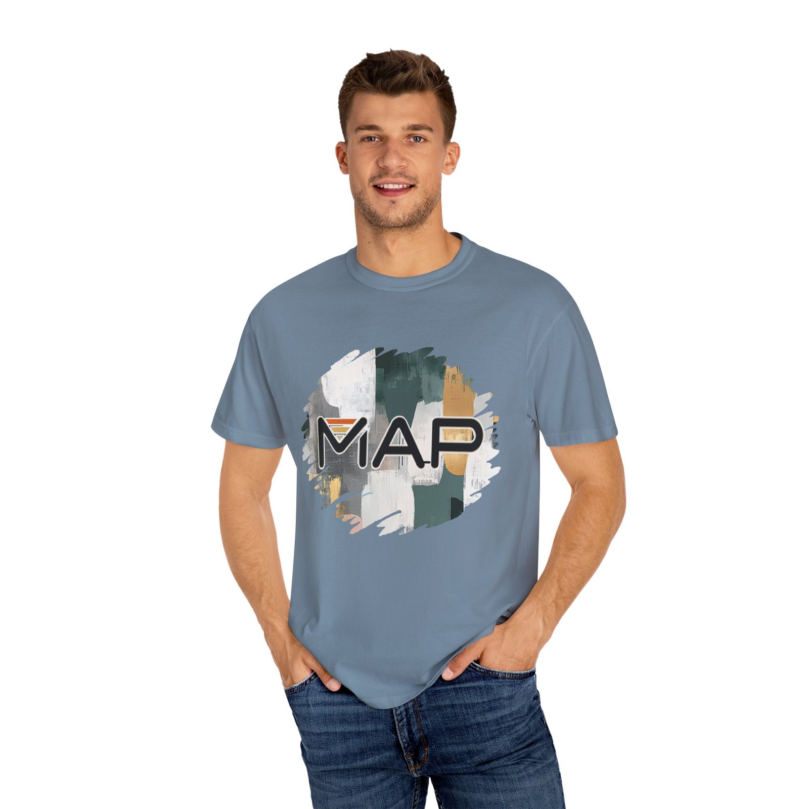 Map-Inspired Unisex Garment-Dyed T-Shirt for Travel Lovers, Casual Wear, Gifts, Outdoor Adventures, Wanderlust Fashion - Image 32