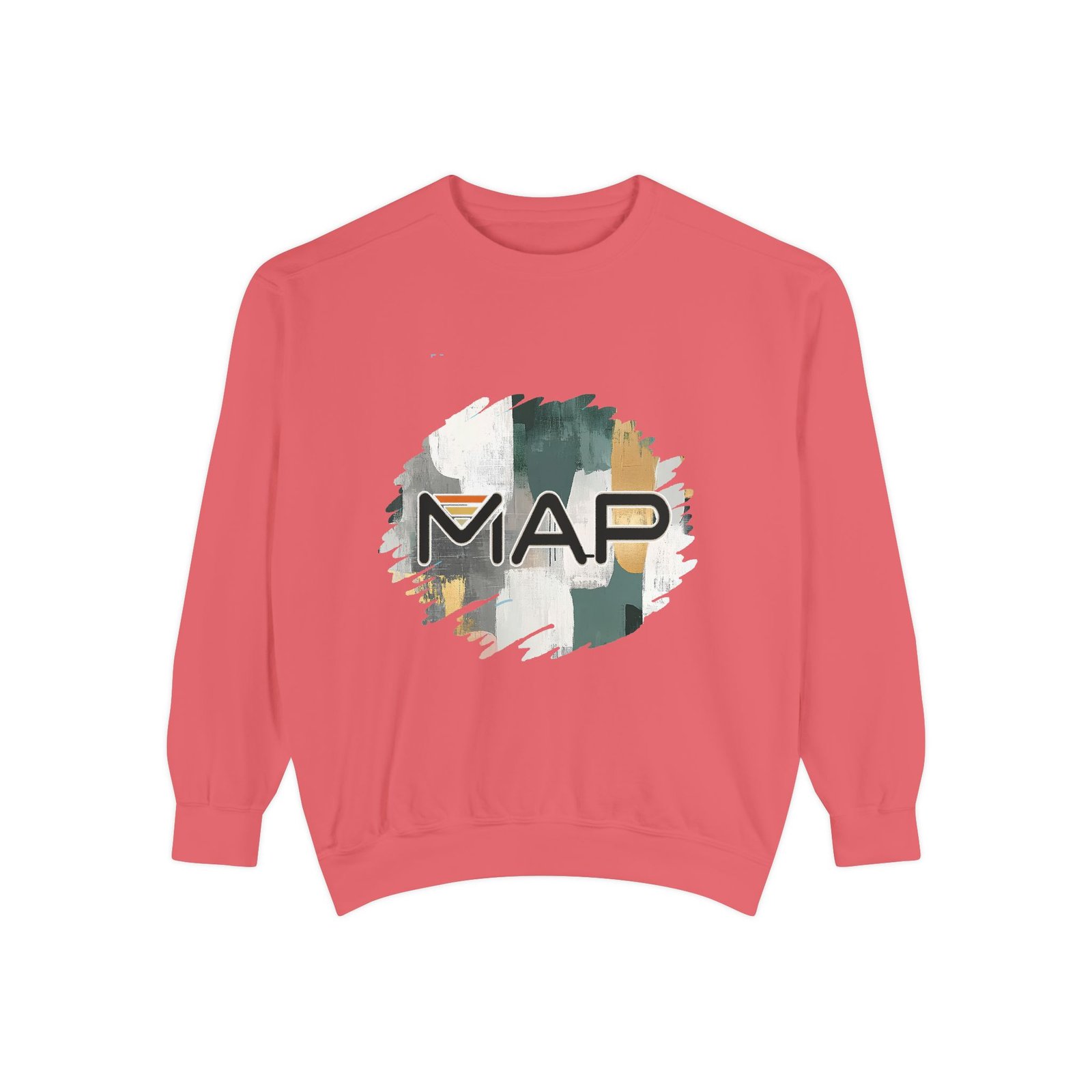 Map-Inspired Unisex Garment-Dyed Sweatshirt, Cozy Crew Neck, Soft Fashion Layer, Everyday Wear, Gift for Travel Lovers - Image 49