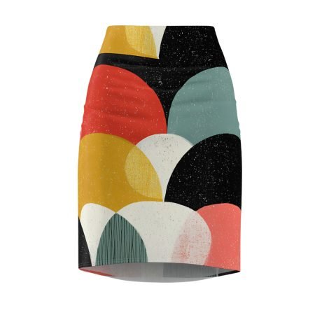 Stylish Women's Pencil Skirt with Colorful Geometric Design | Office Wear, Casual Outfit, Gift for Her, Summer Fashion, Trendy Clothing