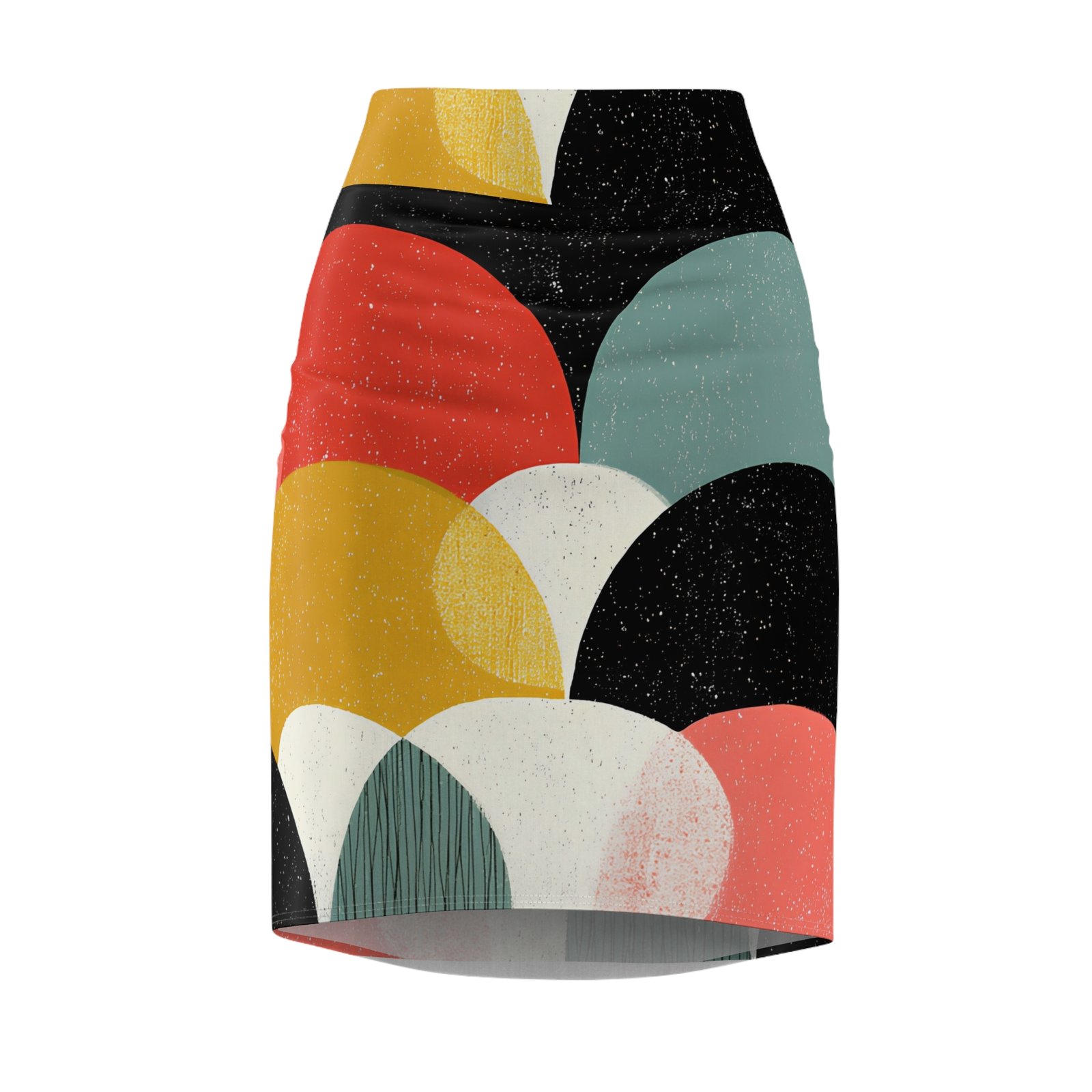 Stylish Women's Pencil Skirt with Colorful Geometric Design | Office Wear, Casual Outfit, Gift for Her, Summer Fashion, Trendy Clothing