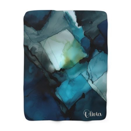 Cozy Sherpa Fleece Blanket with Abstract Design, Perfect for Home Decor, Gifts, Relaxation, and All Seasons