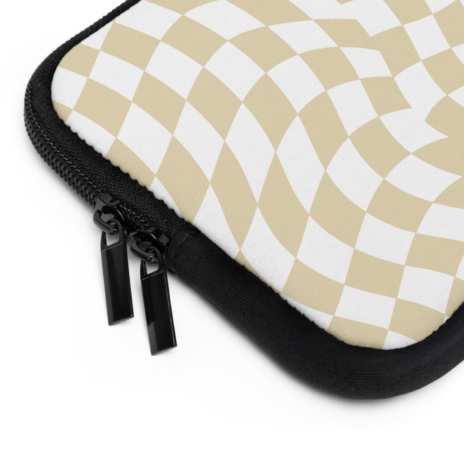Stylish Laptop Sleeve with Modern Checkered Design, Tech Bag, Computer Case, Gift for Students, Minimalist Laptop Protector - Image 3