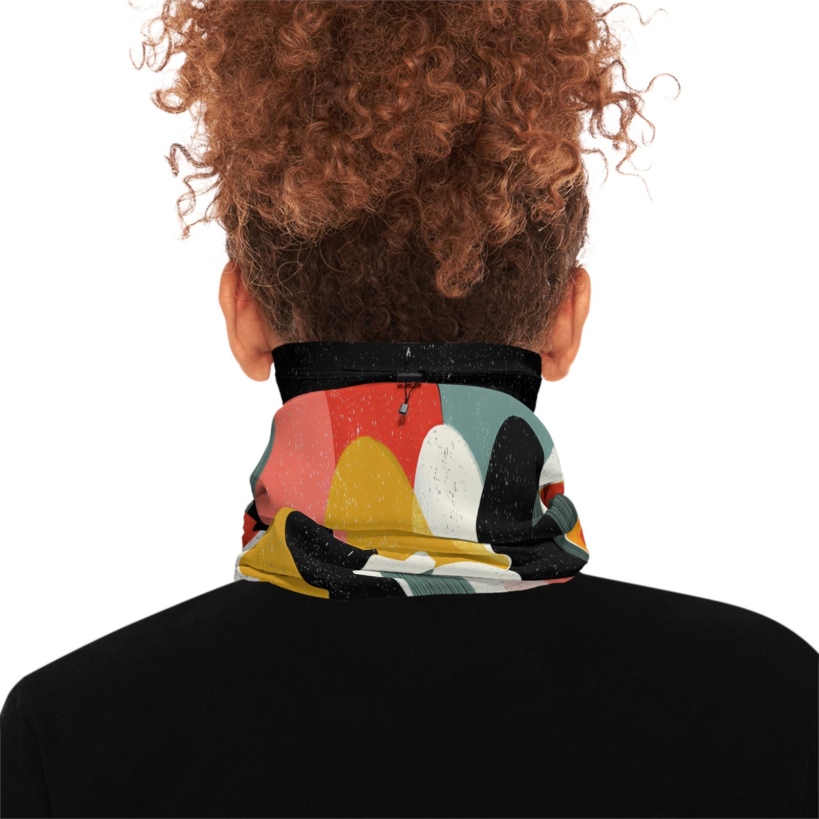 Vibrant Winter Neck Gaiter with Drawstring, Stylish Neck Warmer, Cozy Hiking Accessory, Gift for Outdoor Lovers, Winter Sports Gear - Image 4