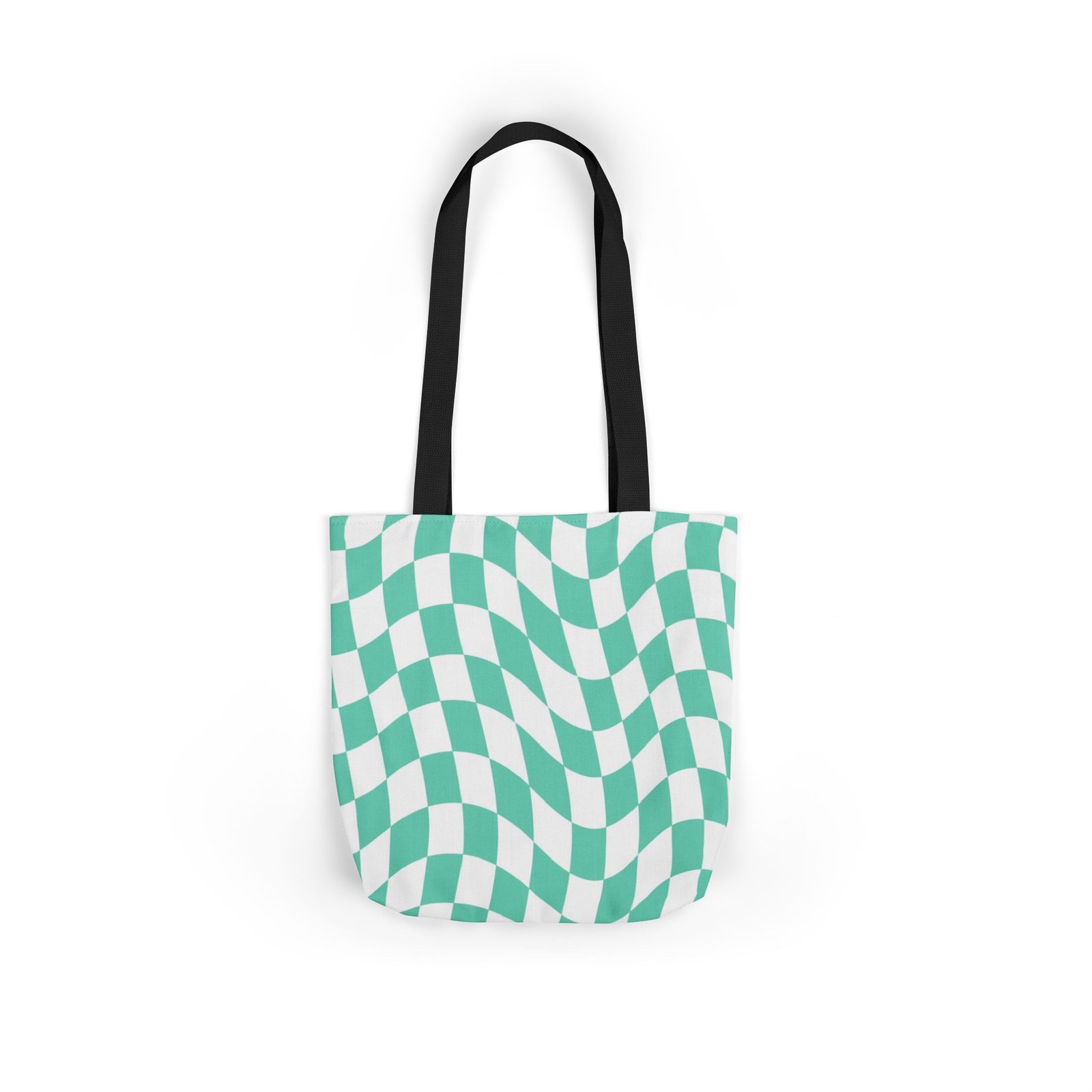 Trendy Checkered Canvas Tote Bag with 5-Color Straps, Eco-Friendly Shopping Bag, Stylish Beach Bag, Fashionable Gym Tote, Unique Gift Idea - Image 6